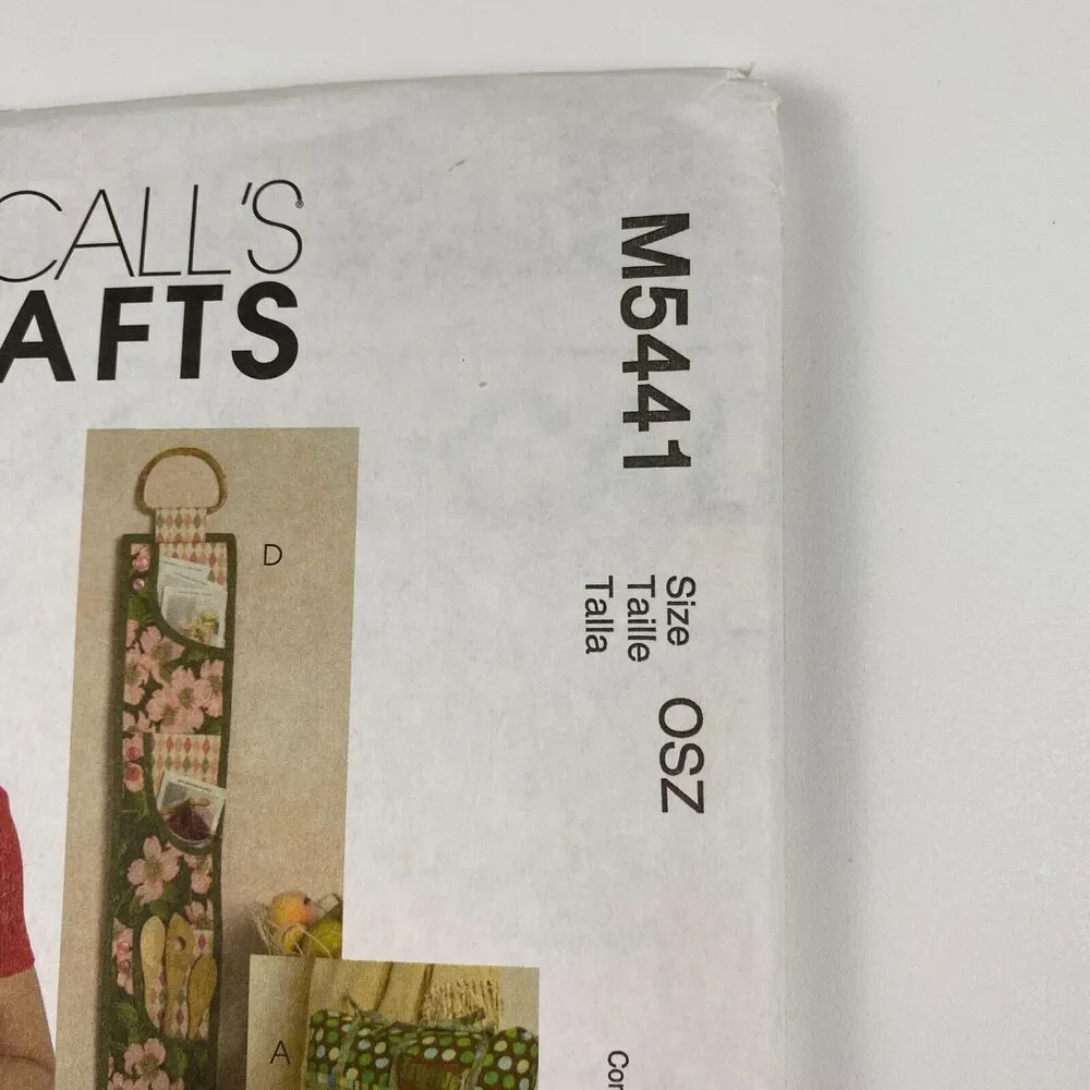 McCall's Crafts M5441 Apron Kitchen Essentials Sewing Pattern Organizer UNCUT FF